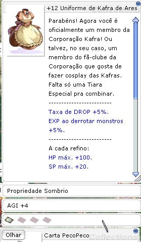 +12 Uniforme de Kafra [1] - Sombrio/AGI+4 (NIDHOGG)