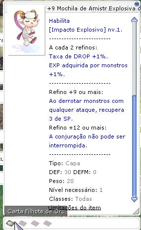 +9 Mochila de Amistr EXPLOSIVA com Carta FILHOTE DE ORC (NIDHOGG)