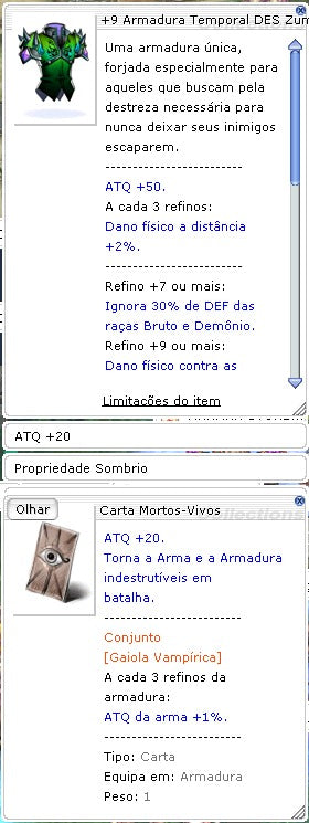 +9 Armadura Temporal DES c/ Carta Mortos-Vivos (NIDHOGG)