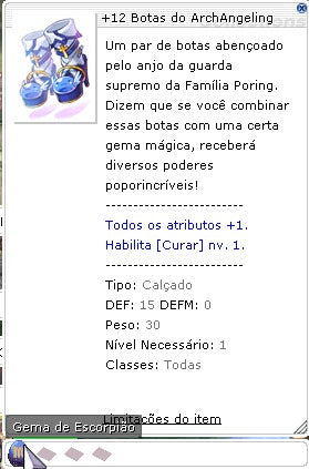 +12 Botas do ArchAngeling GEMA ESCORPIÃO (NIDHOGG)