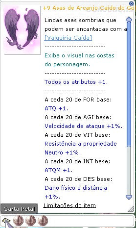 +9 Asas de Arcanjo Caído 3/2/2 FATAL c/ Carta Petal  (NIDHOGG)