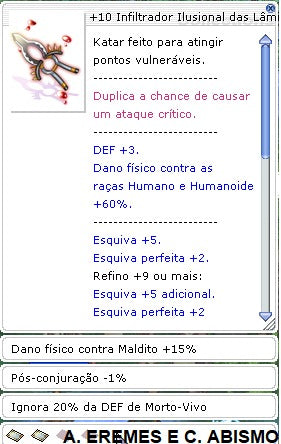+10 INFILTRADOR ILUSIONAL c/ Carta ALMA DE EREMES e CAVALEIRO DO ABISMO  (NIDHOGG)